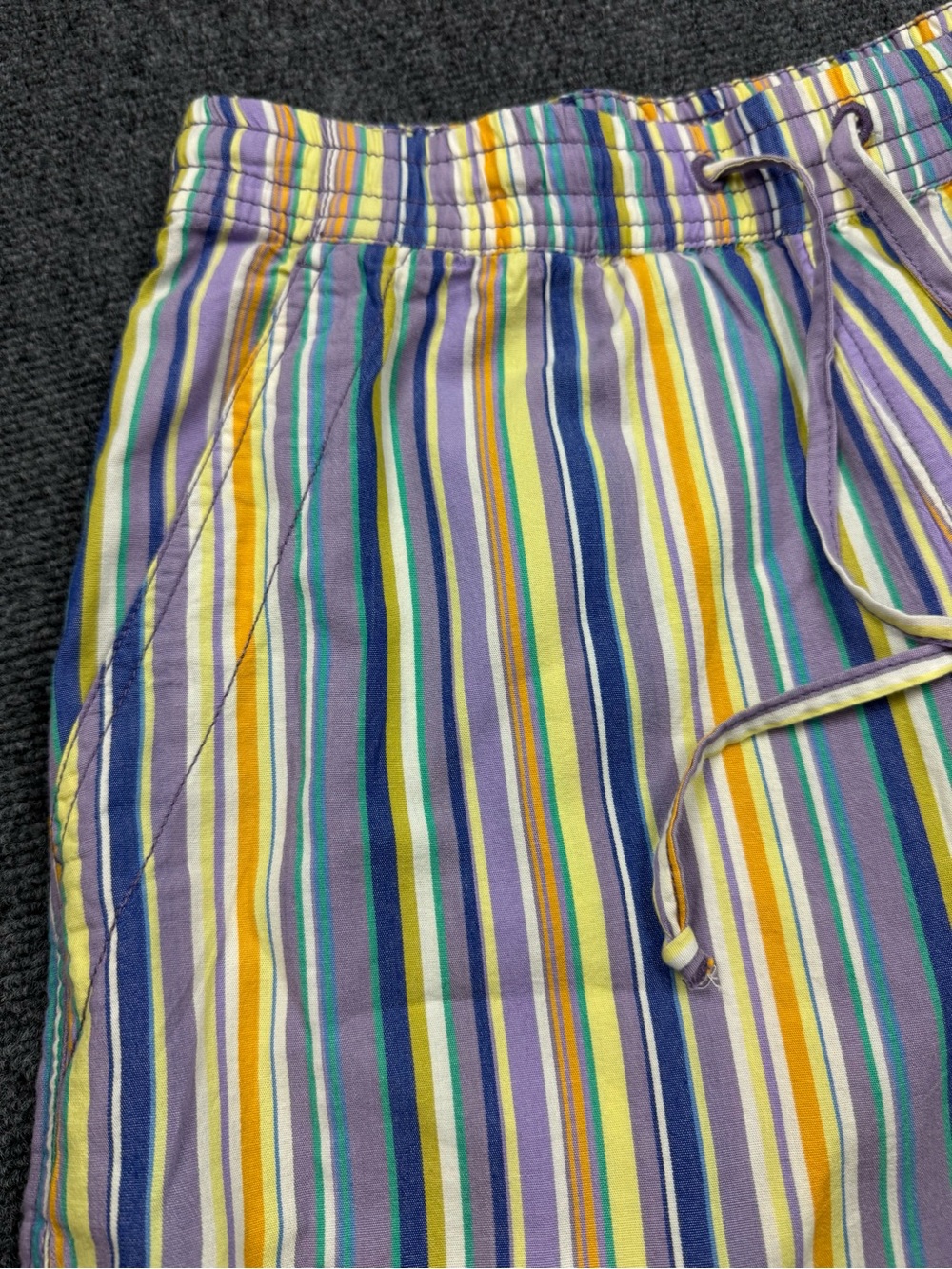 Free People Saylor Poplin Stripe Shorts Size XS Multicolor Pull On Knee Length - Picture 2 of 11